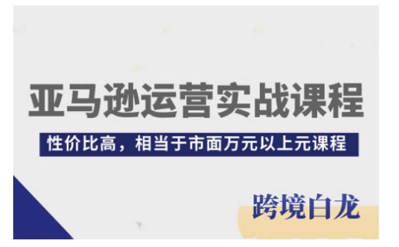 亚马逊运营实战课程,亚马逊从入门到精通,性价比高,相当于市面万元以上元课程_豪客资源库