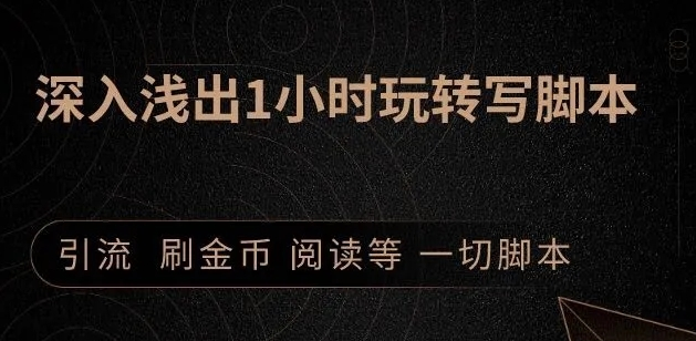 引流脚本实战课：1小时深入浅出视频实操讲解，教你0基础学会写引流脚本_豪客资源库