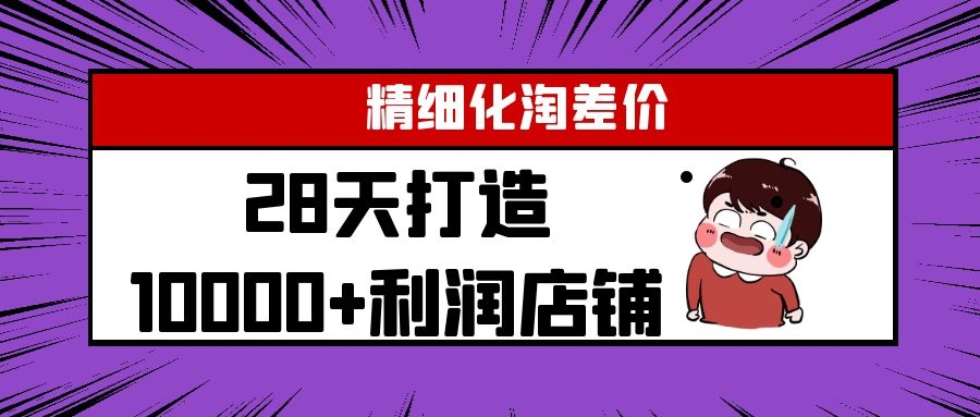 Yl精细化淘差价28天打造10000+利润店铺，精细化选品项目（附软件）_豪客资源库