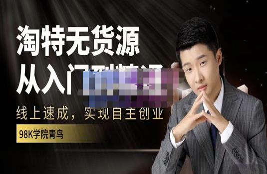 98k学院的淘特无货源线上速成课，从入门到精通，让你最小投入，最高回报_豪客资源库