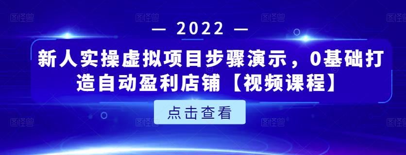 新人实操虚拟项目步骤演示，0基础打造自动盈利店铺【视频课程】_豪客资源库