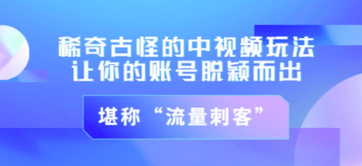 不讲李·稀奇古怪的冷门中视频冷门玩法，让你的账号脱颖而出，成为流量刺客！（图文+视频）_豪客资源库