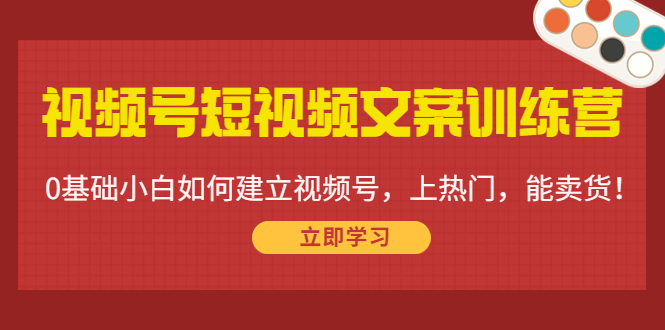 视频号短视频文案训练营:0基础小白如何建立视频号,上热门,能卖货!_豪客资源库