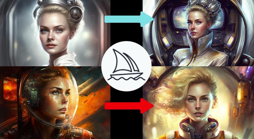 Midjourney V4实现连续性的人物创作：漫画，故事，动画操作教程参数设置_豪客资源库