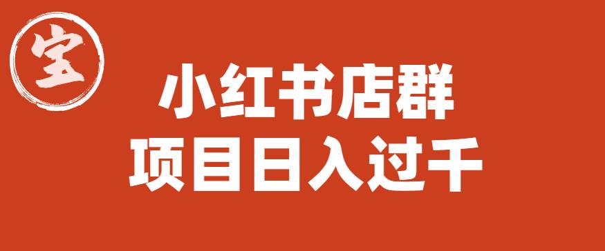 宝哥小红书店群项目，日入过千（图文教程）【揭秘】_豪客资源库