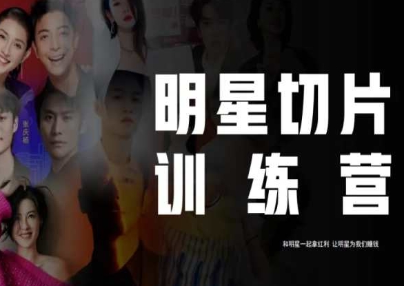 王子·明星切片线上训练营(2023),和明星一起拿红利,让明星为我们赚钱_豪客资源库