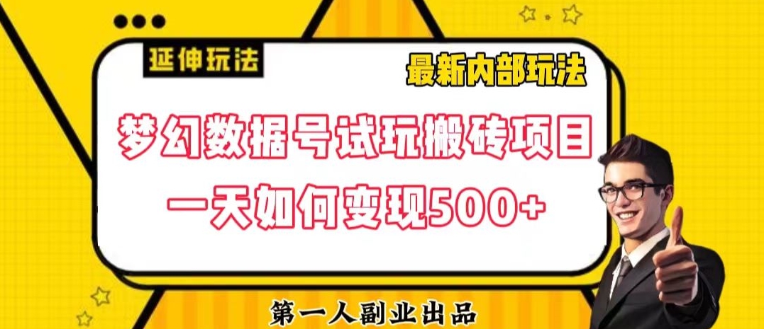 数据号回归玩法游戏试玩搬砖项目再创日入500+【揭秘】_豪客资源库