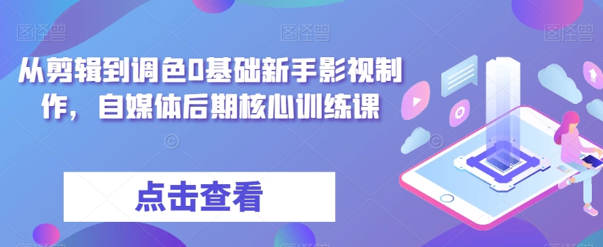 从剪辑到调色0基础新手影视制作，自媒体后期核心训练课_豪客资源库