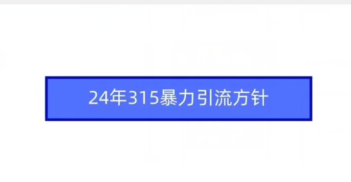 24年315暴力引流方针_豪客资源库