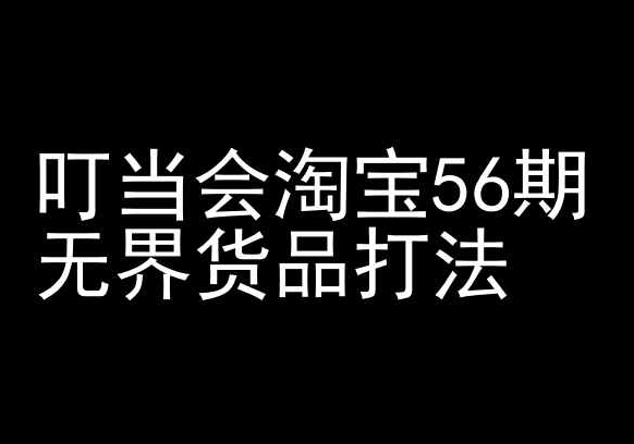 叮当会淘宝56期：无界货品打法-淘宝开店教程_豪客资源库