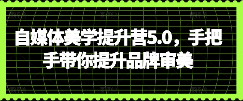 自媒体美学提升营5.0，手把手带你提升品牌审美_豪客资源库
