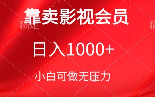 靠卖影视会员，日入1000+，落地保姆级教程，新手可学【揭秘】_豪客资源库