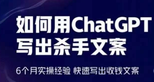 如何用ChatGPT写出杀手文案,6个月实操经验,快速写出收钱文案_豪客资源库