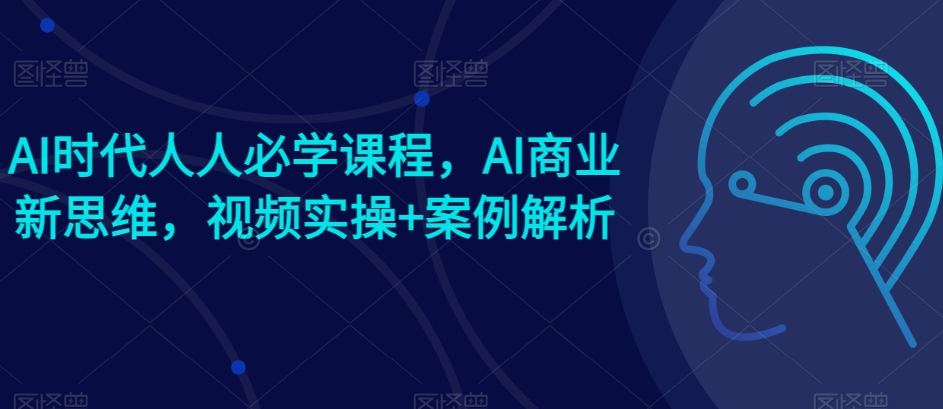 AI时代人人必学课程，AI商业新思维，视频实操+案例解析【赠AI商业爆款案例】_豪客资源库