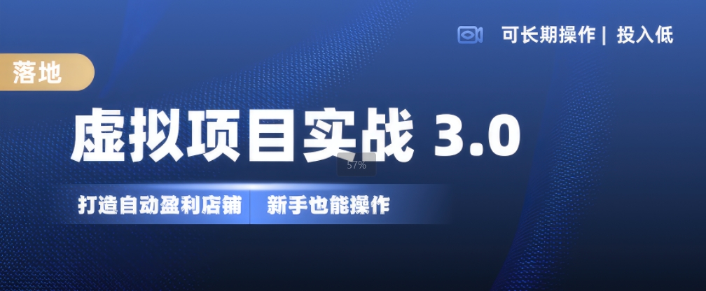 虚拟项目实战3.0，打造自动盈利店铺，可长期操作投入低，新手也能操作_豪客资源库