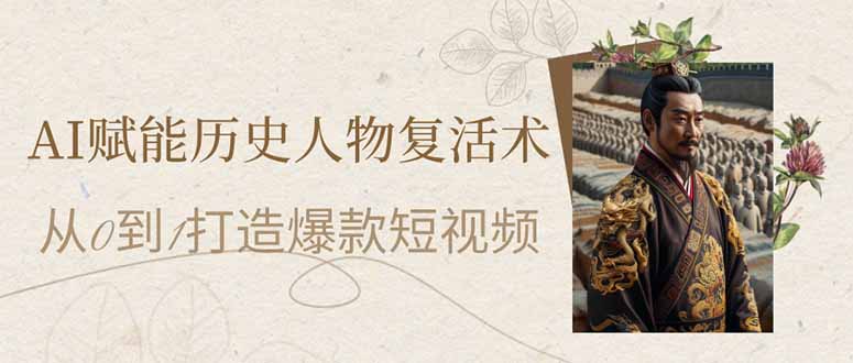 （14311期）AI赋能历史人物复活术：从0到1打造爆款短视频_豪客资源创业项目网-豪客资源_豪客资源库