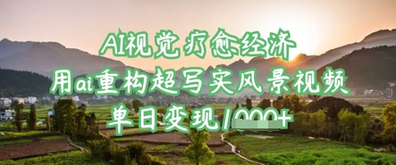 AI视觉疗愈经济：用ai重构超写实风景视频，单日变现多张——豪客资源创业项目网-豪客资源_豪客资源库