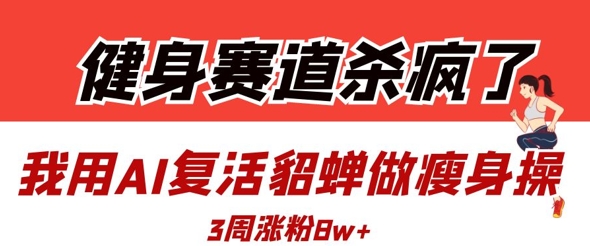 健身赛道杀疯了？我用AI复活貂蝉做瘦身操，3周涨粉8W——豪客资源创业项目网-豪客资源_豪客资源库