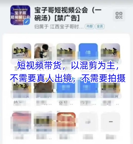 宝子哥头部团队短视频带货，以混剪为主，不需要真人出镜，不需要拍摄——豪客资源创业项目网-豪客资源_豪客资源库
