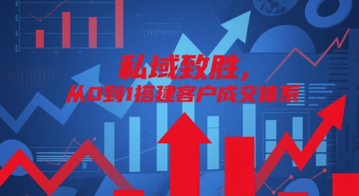 私域致胜，从0到1搭建客户成交体系——豪客资源创业项目网-豪客资源_豪客资源库