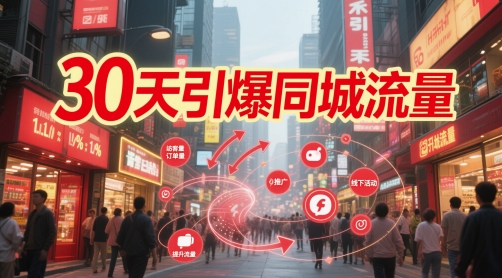 30天引爆同城流量：团购篇 认知篇 流量篇 来客篇 达人篇 老板人设IP篇 投流篇——豪客资源创业项目网-豪客资源_豪客资源库