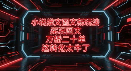 小说推文图文新玩法，实况图文，万播二十单，这转化太牛了！——豪客资源创业项目网-豪客资源_豪客资源库