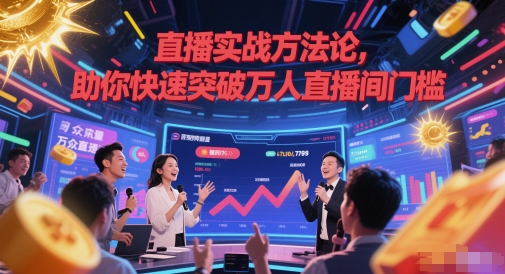 直播实战方法论，助你快速突破万人直播间门槛——豪客资源创业项目网-豪客资源_豪客资源库