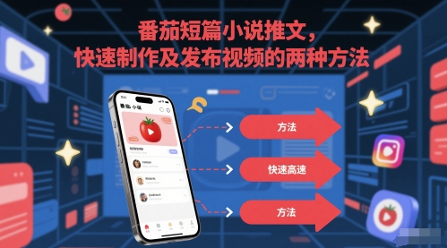 番茄短篇小说推文，快速制作及发布视频的两种方法——豪客资源创业项目网-豪客资源_豪客资源库