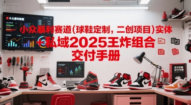 小众暴利赛道(球鞋定制，二创项目)实体+私域2025王炸组合  交付手册——豪客资源创业项目网-豪客资源_豪客资源库