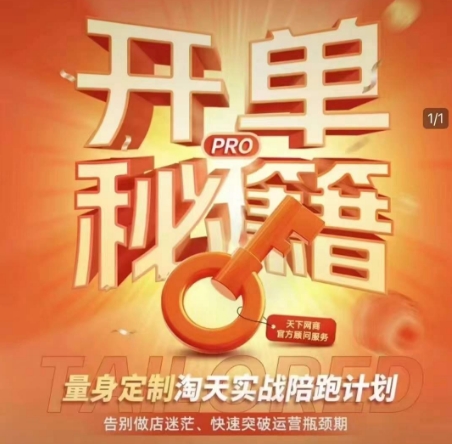 淘宝开单秘籍PRO，量身定制淘天实战陪跑计划，告别做店迷茫、快速突破运营瓶颈期（更新6月）——豪客资源创业项目网-豪客资源_豪客资源库