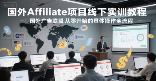 国外Affiliate项目线下实训教程,国外广告联盟从零开始的具体操作全流程——豪客资源创业项目网-豪客资源_豪客资源库