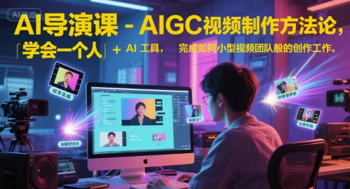 AI导演课-AIGC视频制作方法论，学会一个人+AI工具，完成如同小型视频团队般的创作工作，实现导演梦——豪客资源创业项目网-豪客资源_豪客资源库