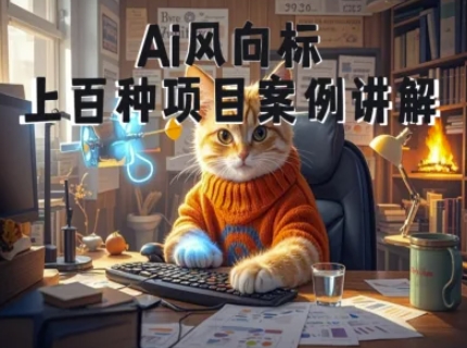 Ai风向标-附100种项目案例玩法-0基础小白到大神ai视频商业应用教学——豪客资源创业项目网-豪客资源_豪客资源库