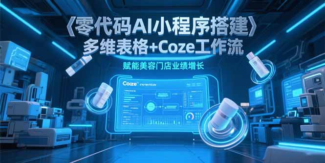 （15239期）零代码AI小程序搭建，多维表格+Coze工作流，赋能美容门店业绩增长_豪客资源创业项目网-豪客资源_豪客资源库