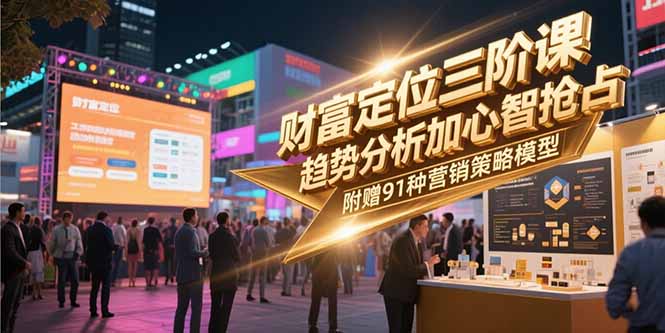 (15219期)财富定位三阶课,趋势分析加心智抢占,附赠91种营销策略模型_豪客资源创业项目网-豪客资源_豪客资源库