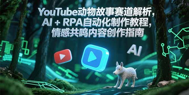 （15174期）YouTube动物故事赛道解析，AI+RPA自动化制作教程，情感共鸣内容创作指南_豪客资源创业项目网-豪客资源_豪客资源库