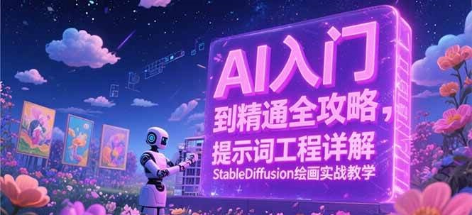 AI入门到精通全攻略，提示词工程详解，StableDiffusion绘画实战教学_豪客资源创业网-豪客资源_豪客资源库