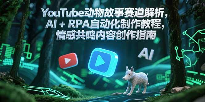 YouTube动物故事赛道解析，AI+RPA自动化制作教程，情感共鸣内容创作指南_豪客资源创业网-豪客资源_豪客资源库