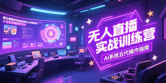 (15315期)无人直播实操训练营,从设备搭建到话术,AI系统五代操作指南(7月更新)_豪客资源创业项目网-豪客资源_豪客资源库