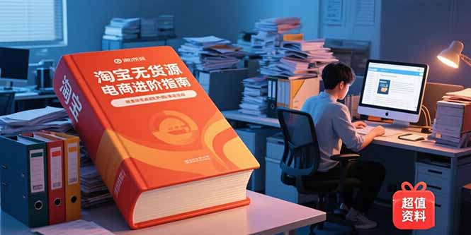 (15317期)淘宝无货源电商进阶指南,包含新人课、进阶课,配套资料,蓝海选品等_豪客资源创业项目网-豪客资源_豪客资源库