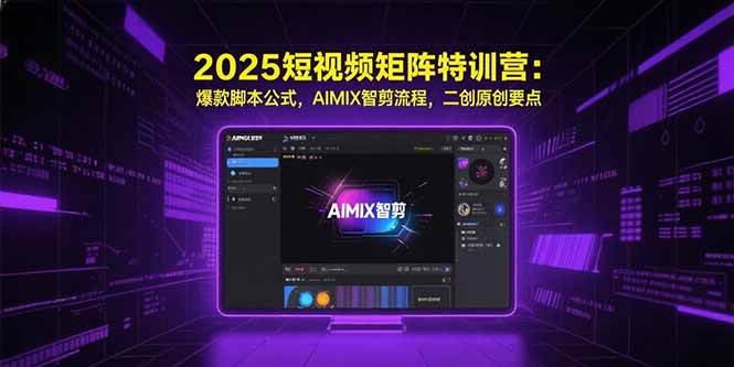 （15475期）2025短视频矩阵特训营：爆款脚本公式，AIMIX智剪流程，二创原创要点_豪客资源创业项目网-豪客资源_豪客资源库