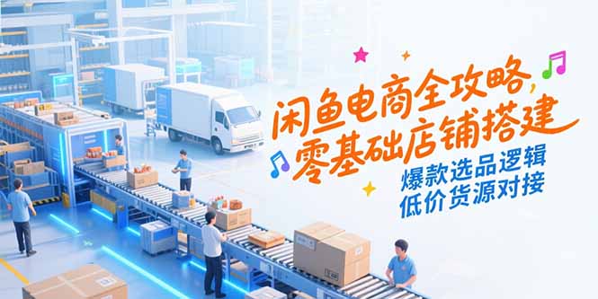 （15325期）闲鱼电商全攻略，零基础店铺搭建，爆款选品逻辑，低价货源对接_豪客资源创业项目网-豪客资源_豪客资源库