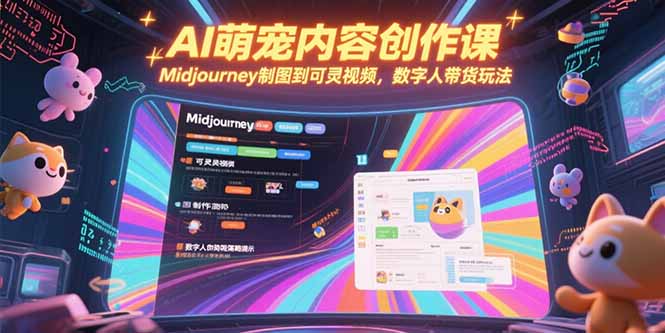 (15311期)AI萌宠内容创作课,Midjourney制图到可灵视频,数字人带货玩法_豪客资源创业项目网-豪客资源_豪客资源库