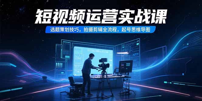 （15375期）短视频运营实战课，选题策划技巧，拍摄剪辑全流程，起号思维导图_豪客资源创业项目网-豪客资源_豪客资源库