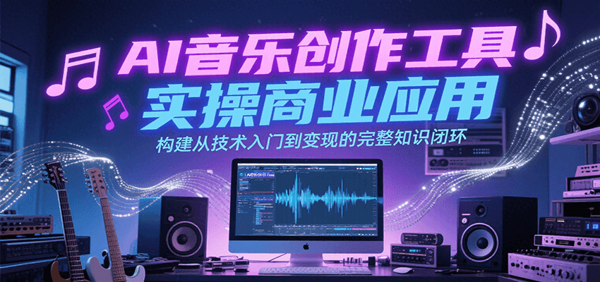 AI音乐创作工具实操商业应用，构建从技术入门到变现的完整知识闭环_豪客资源创业网-豪客资源_豪客资源库