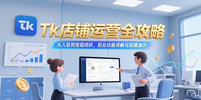 （15345期）Tk店铺运营全攻略，从入驻到变现闭环，后台功能详解与实操演示_豪客资源创业项目网-豪客资源_豪客资源库