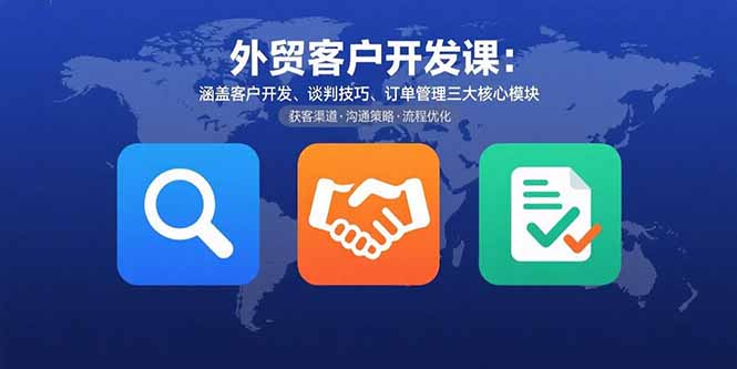 （15793期）外贸客户开发课：涵盖客户开发、谈判技巧、订单管理三大核心模块_豪客资源创业项目网-豪客资源_豪客资源库