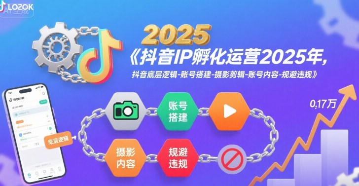 抖音IP孵化运营2025年，抖音底层逻辑-账号搭建-摄影剪辑-账号内容-规避违规——豪客资源创业项目网-豪客资源_豪客资源库