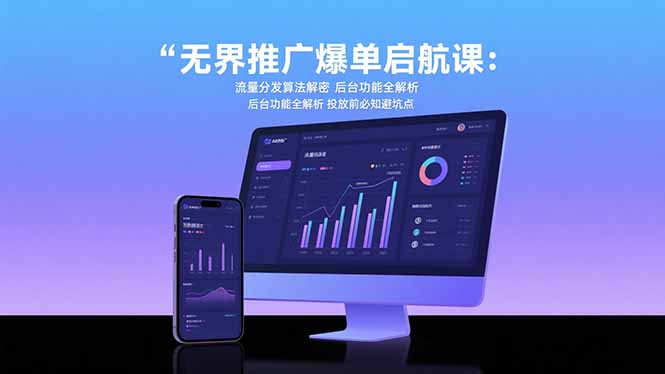（15567期）无界推广爆单启航课：流量分发算法解密 后台功能全解析 投放前必知避坑点_豪客资源创业项目网-豪客资源_豪客资源库