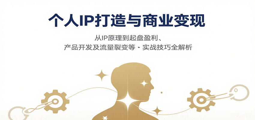 个人IP打造与商业变现,从IP原理到起盘盈利、产品开发及流量裂变等实战技巧全解析_豪客资源创业网-豪客资源_豪客资源库